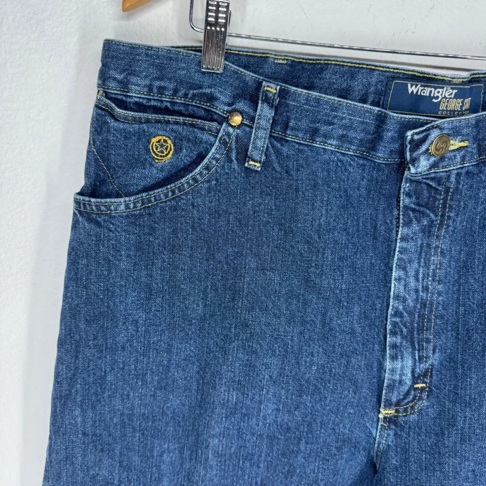 Wrangler George Strait Collection Mens Blue Denim Jeans 40x30 Workwear Western
